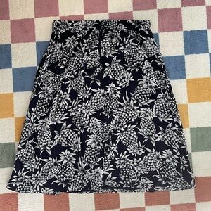 J. Crew Factory Navy Smocked Waist Midi Skirt - XXL